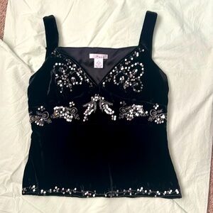Velour beaded tank.